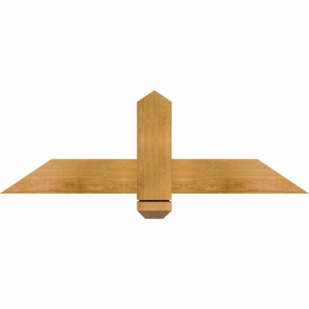 Ekena Millwork Eugene Rough Sawn Timber Gable Bracket, Western Red Cedar, 36"W x 12"H x 2"D x 4"F, 8/12 Pitch GBW036X12X0204EUG00RWR